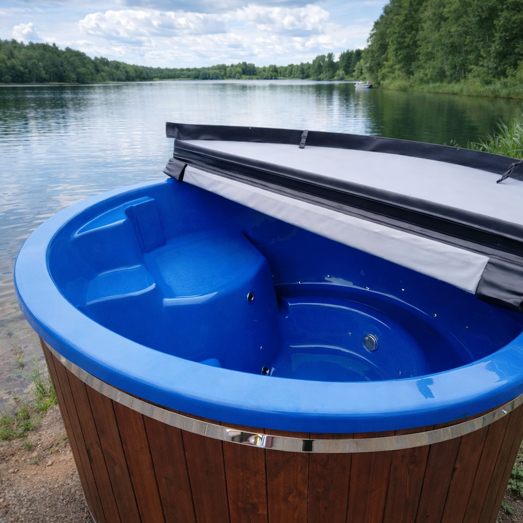 Balia ogrodowa 225 cm z piecem zintegrowanym, hydromasażem i areomasażem - obrazek 4